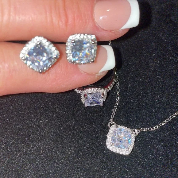 3 pieces set // 925 STERLING SILVER - Picture 1 of 9